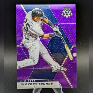 2021 Mosaic Gleyber Torres Mosaic Quick Pitch Purple Prizm /50 New York Yankees